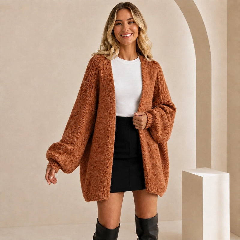 Women's Relaxed Oversized Knit Cardigan