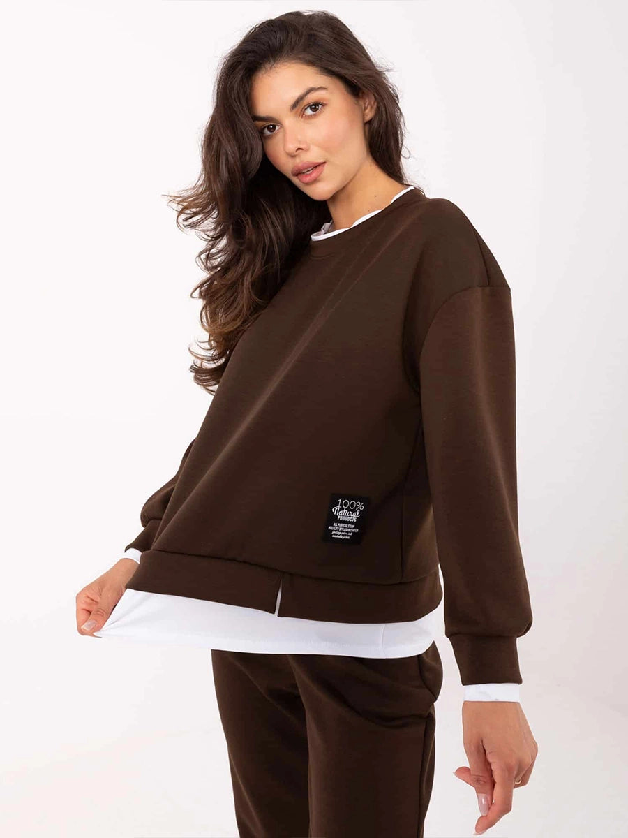 Women's Colorblock Sweatshirt and Pants Set