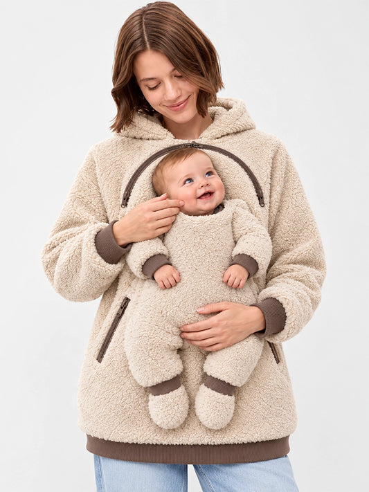 Sherpa Baby Carrier Hoodie Jacket