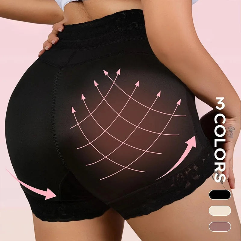 High-Waist Lace Butt-Lift Shapewear Shorts