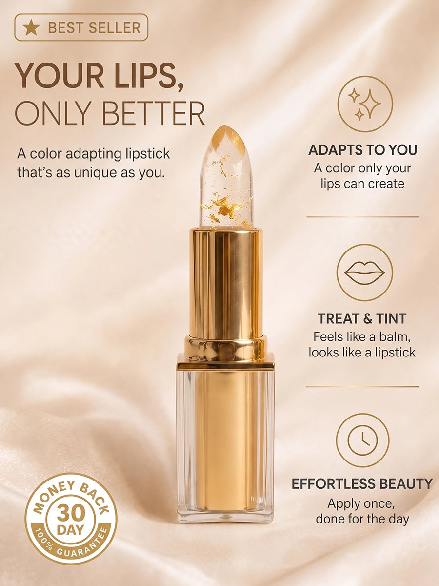Clear Flower Lipstick with Color-Changing Tint