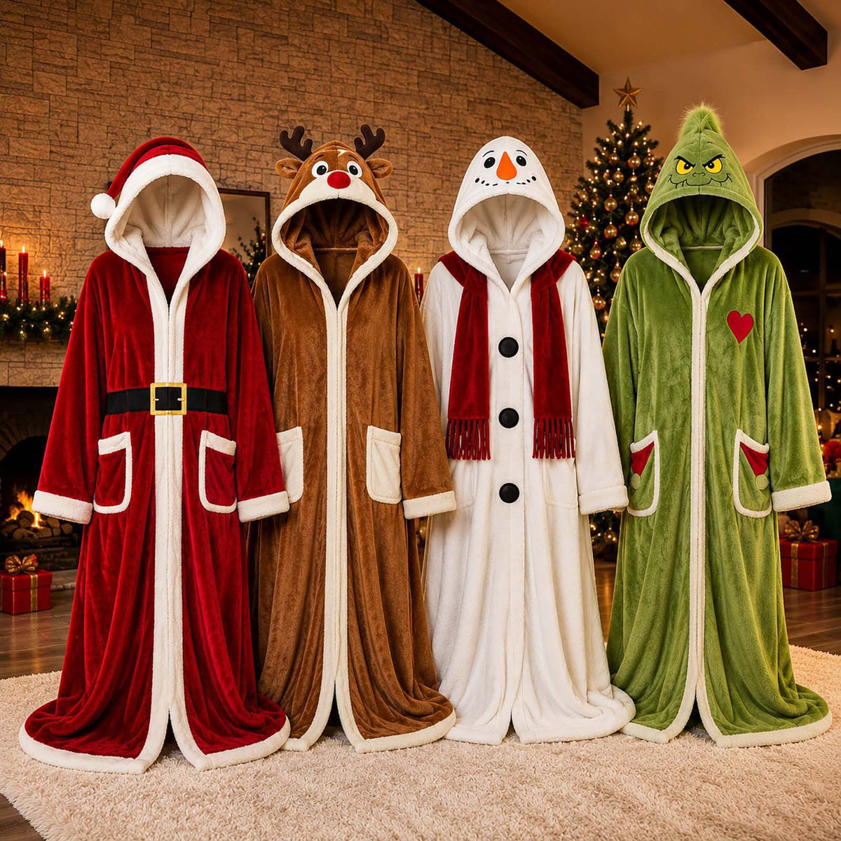 Women's Christmas Heated Hooded Cloak