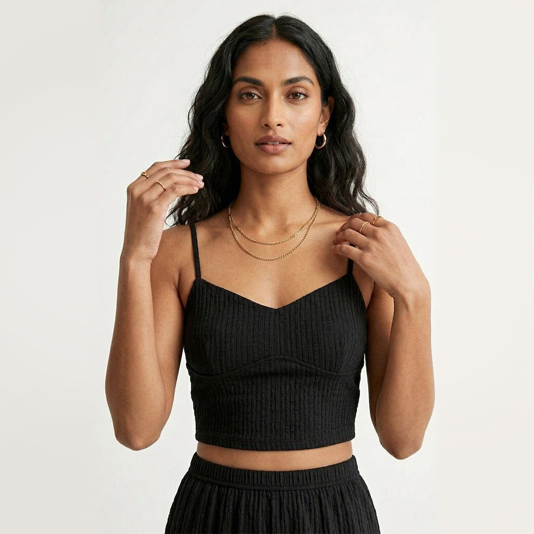 Crop Top Cami & Maxi Skirt Set