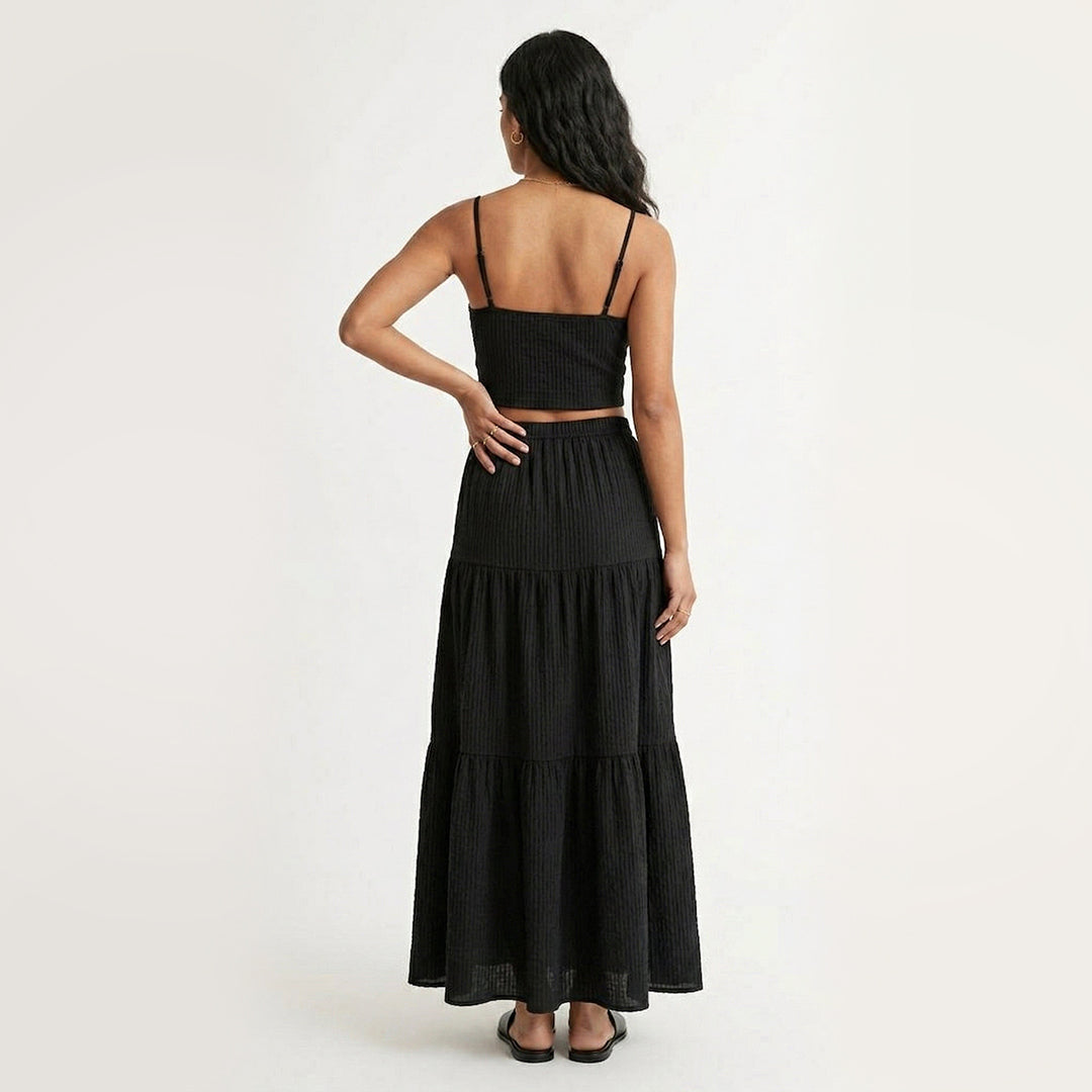 Crop Top Cami & Maxi Skirt Set