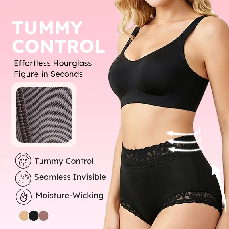 High-Waist Lace Butt-Lift Shapewear Shorts