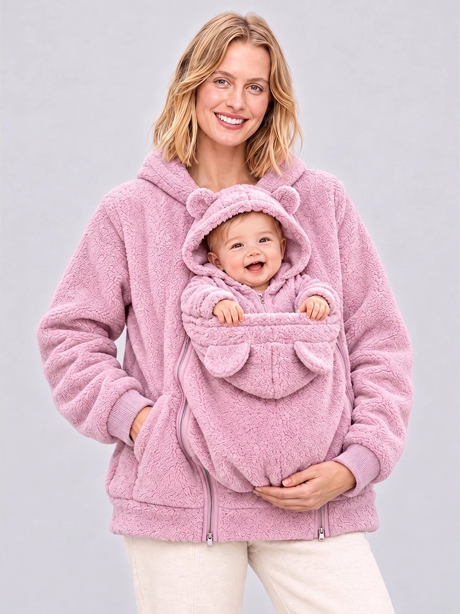 Babywearing Pocket Hoodie for Cool-Weather Layering