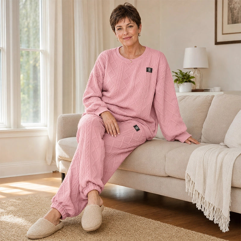 Women's Textured Casual Lounge Set