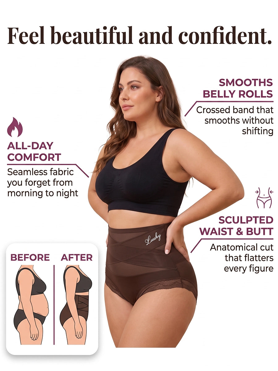 Lace-Trim High-Waist Briefs for Everyday Outfits