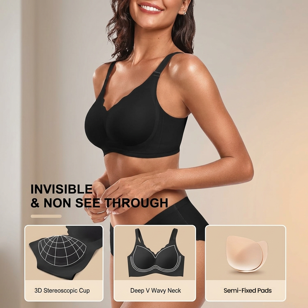 Scalloped Seamless Wireless Bra