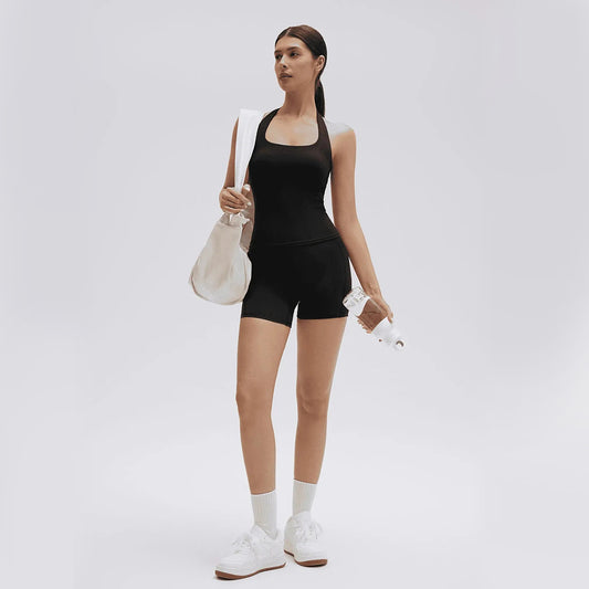 Halter Neck High Waisted 2 Piece Workout Sets