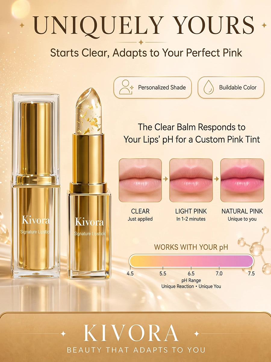 Clear Flower Lipstick with Color-Changing Tint