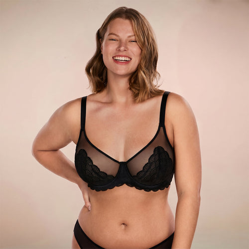 Mermaid Scales Lace Plus Size Bra 2 Pack
