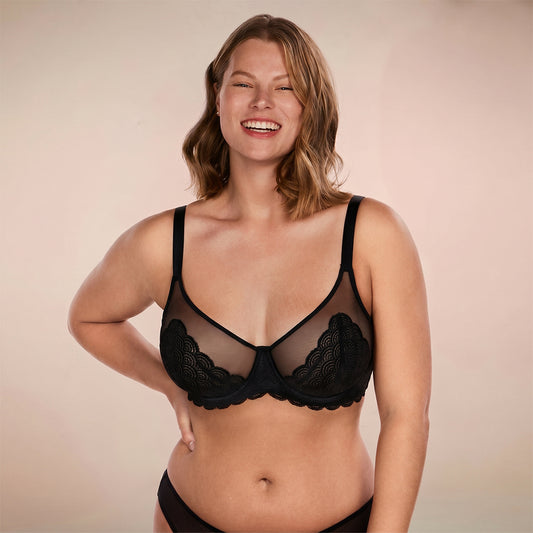 Mermaid Scales Lace Plus Size Bra 2 Pack