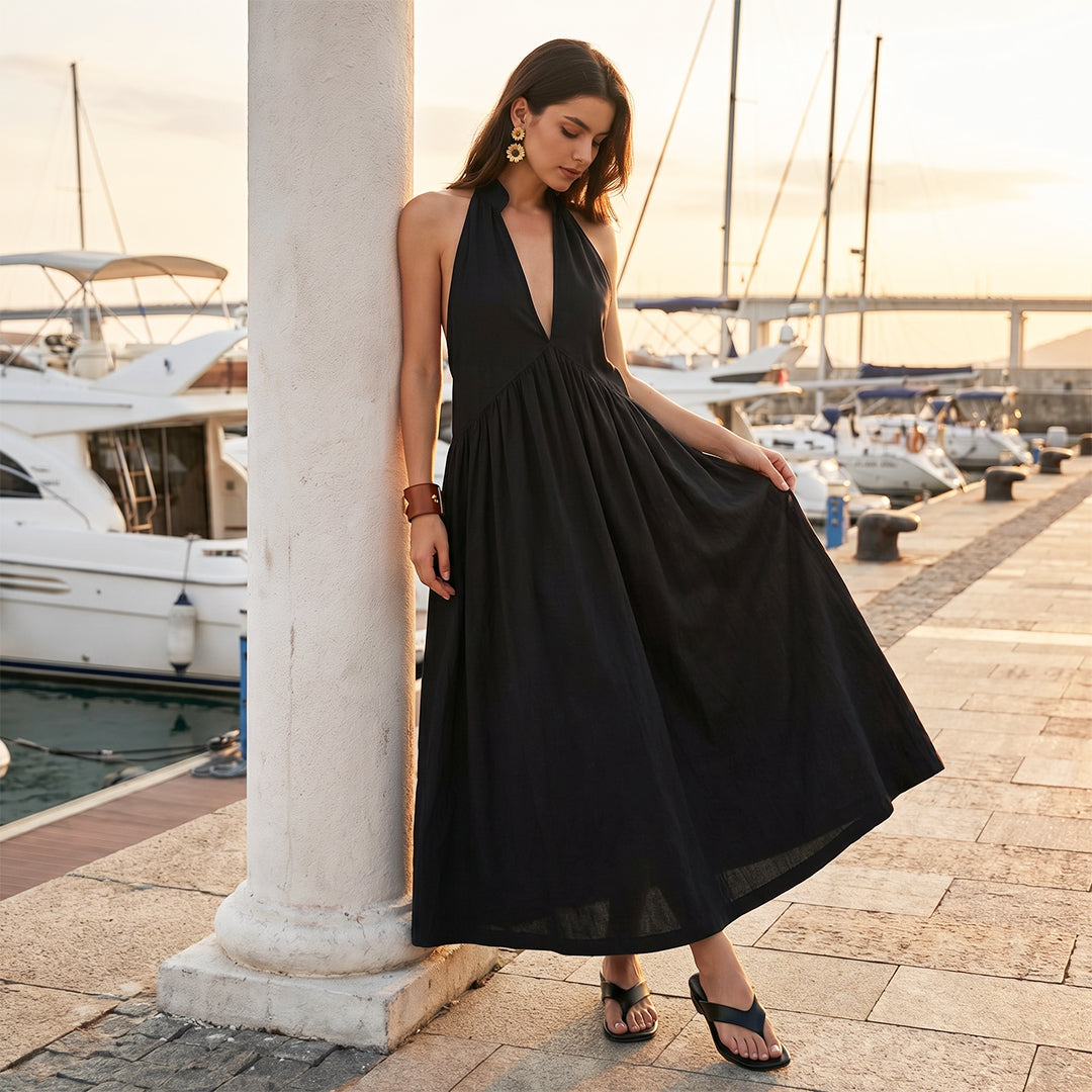 Sleeveless Loose Linen Cotton Dress