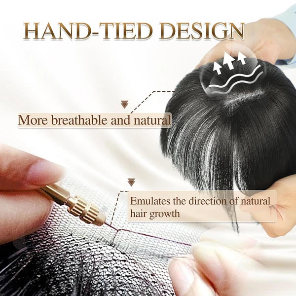 Hair Toppers for Women. 360° 3D Cover Wispy Bangs Hair Pieces for Women.New Upgraded model