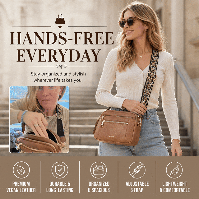 Vintage Vegan Leather Crossbody Bag