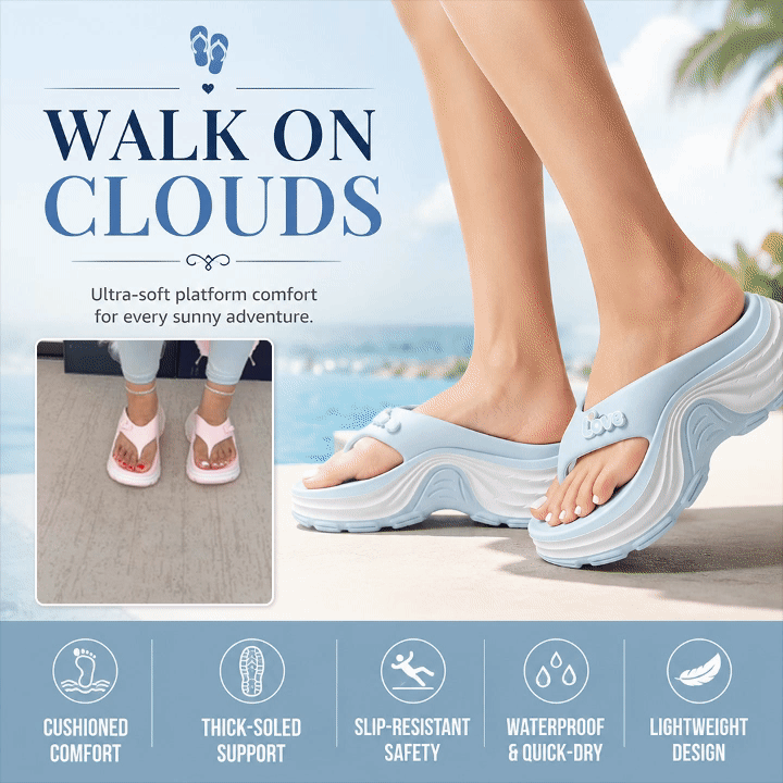 Women's Thick Sole Platform Flip Flops Heighten Summer Sandals