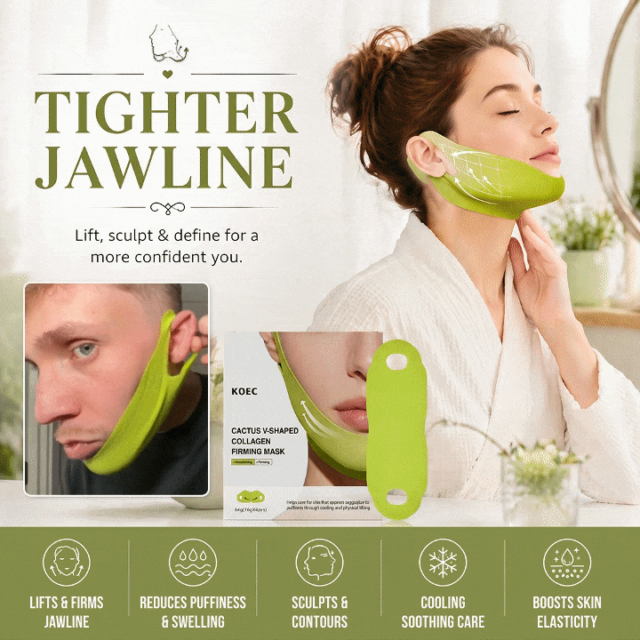 KOEC Cactus V-Shaped Collagen Firming Mask 2 Pack