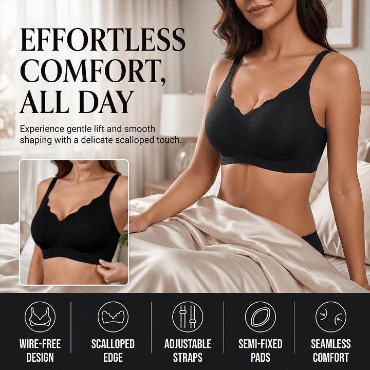 Scalloped Seamless Wireless Bra