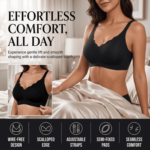 Scalloped Seamless Wireless Bra