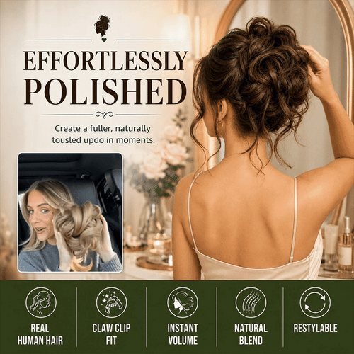 Messy Bun Hair Piece Claw Clip