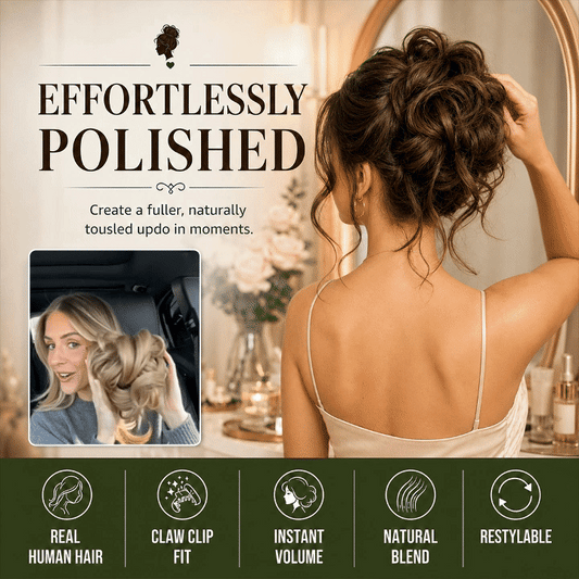 Messy Bun Hair Piece Claw Clip