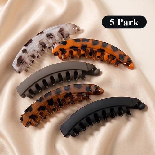Extra-Long Banana Hair Clips – 5 Pack