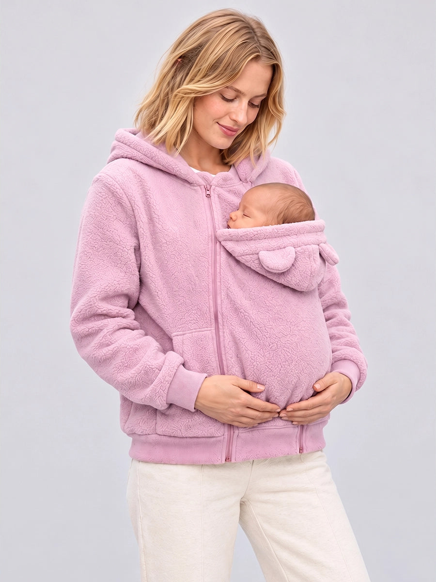 Babywearing Pocket Hoodie for Cool-Weather Layering