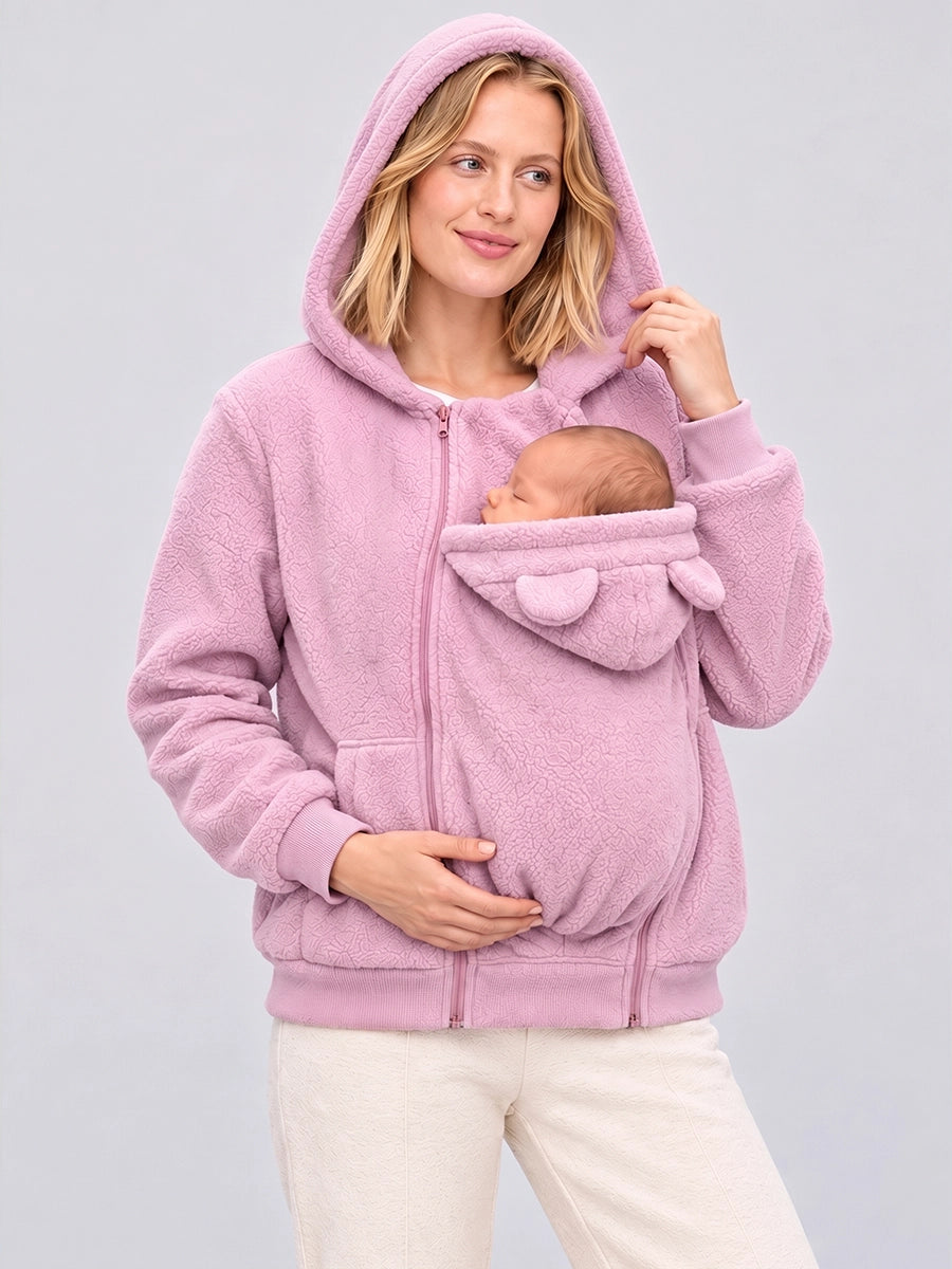 Babywearing Pocket Hoodie for Cool-Weather Layering