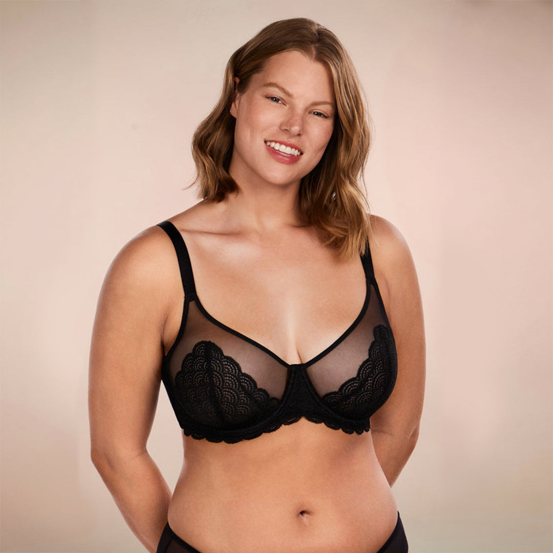 Mermaid Scales Lace Plus Size Bra 2 Pack