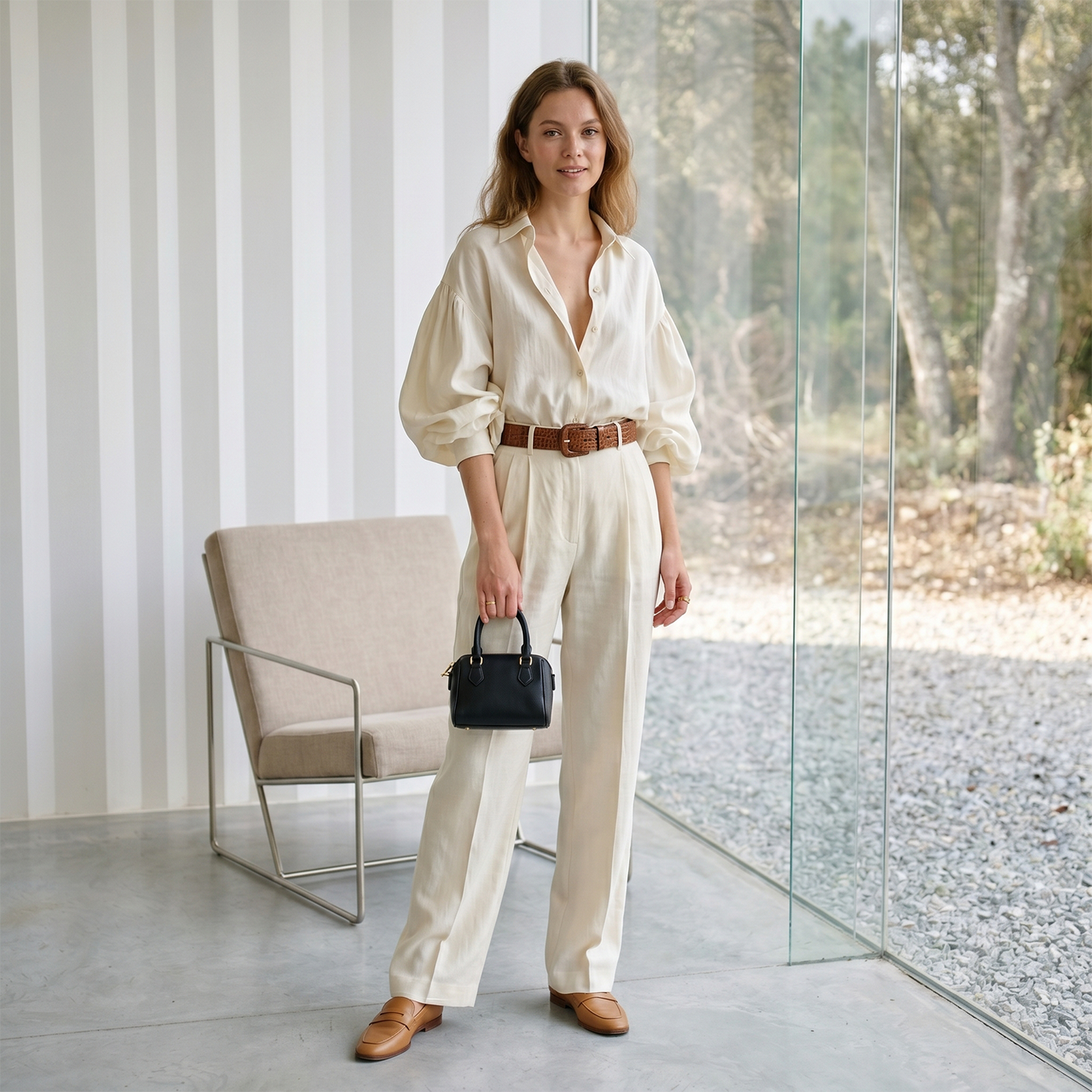 Avery Button Down Lounge Set