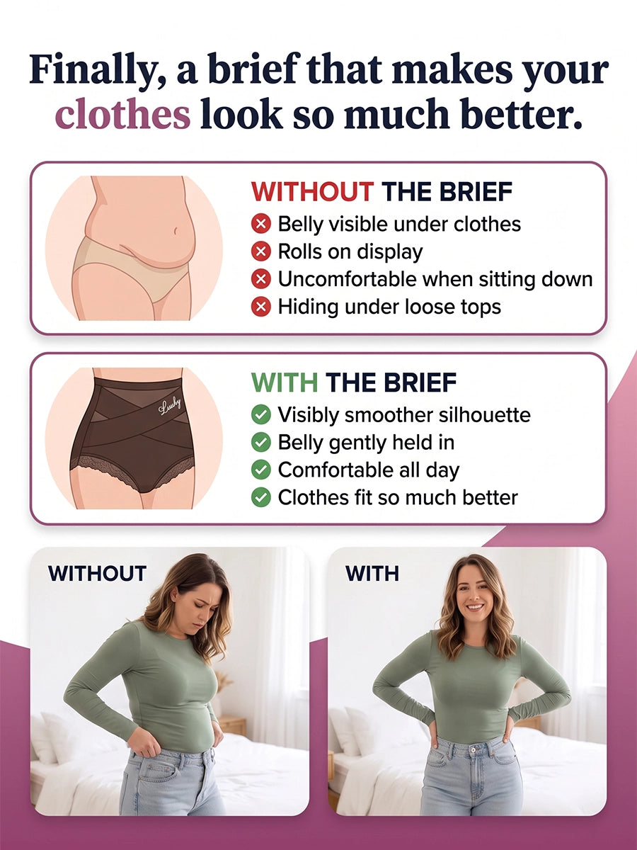 Lace-Trim High-Waist Briefs for Everyday Outfits