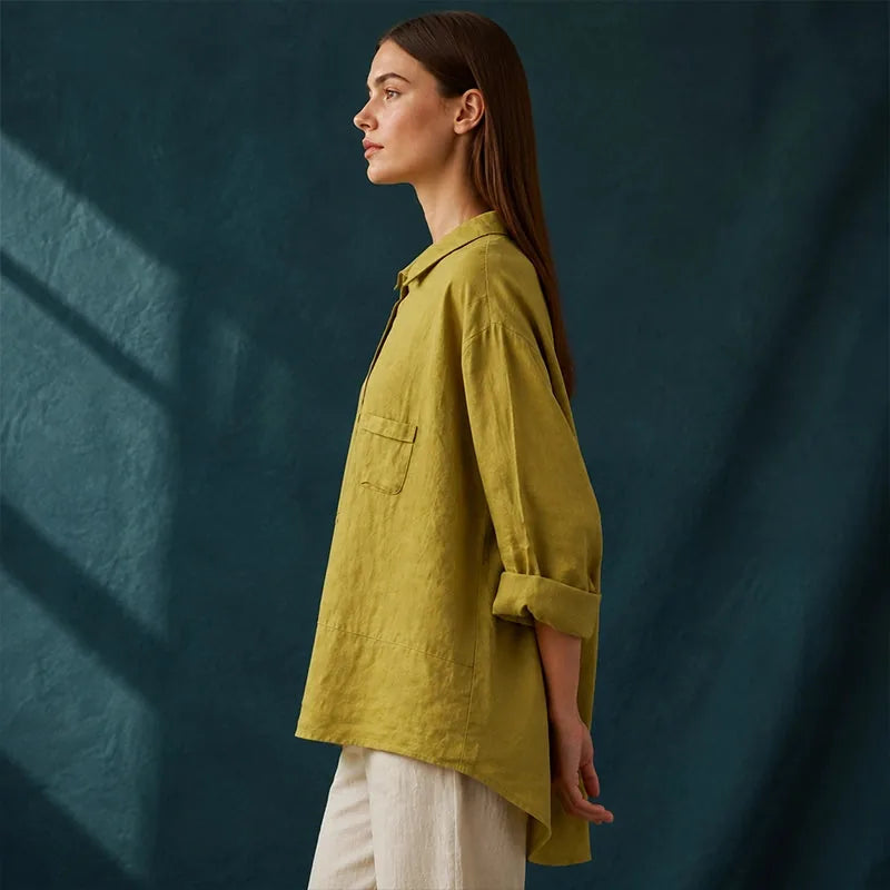 Women’s Relaxed Textured Button-Front Shirt