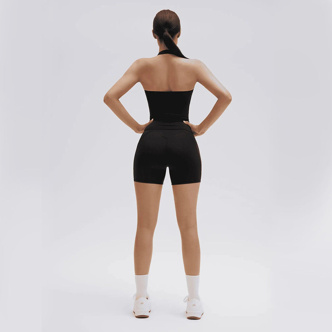 Halter Neck High Waisted 2 Piece Workout Sets