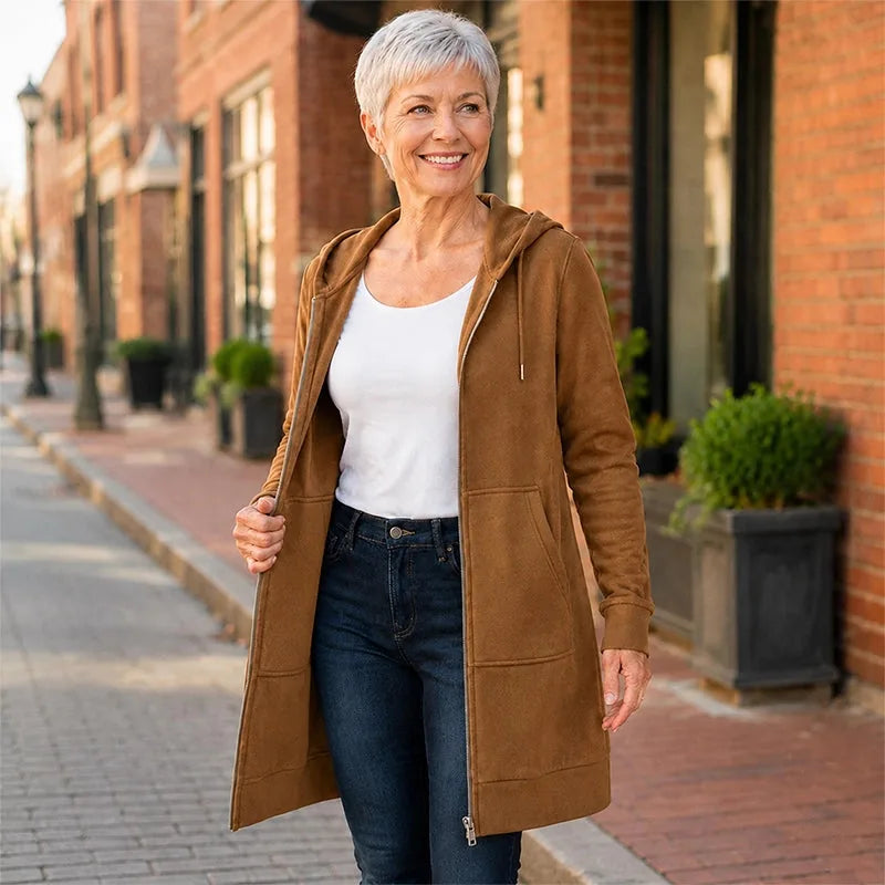 Women’s Longline Casual Hooded Jacket