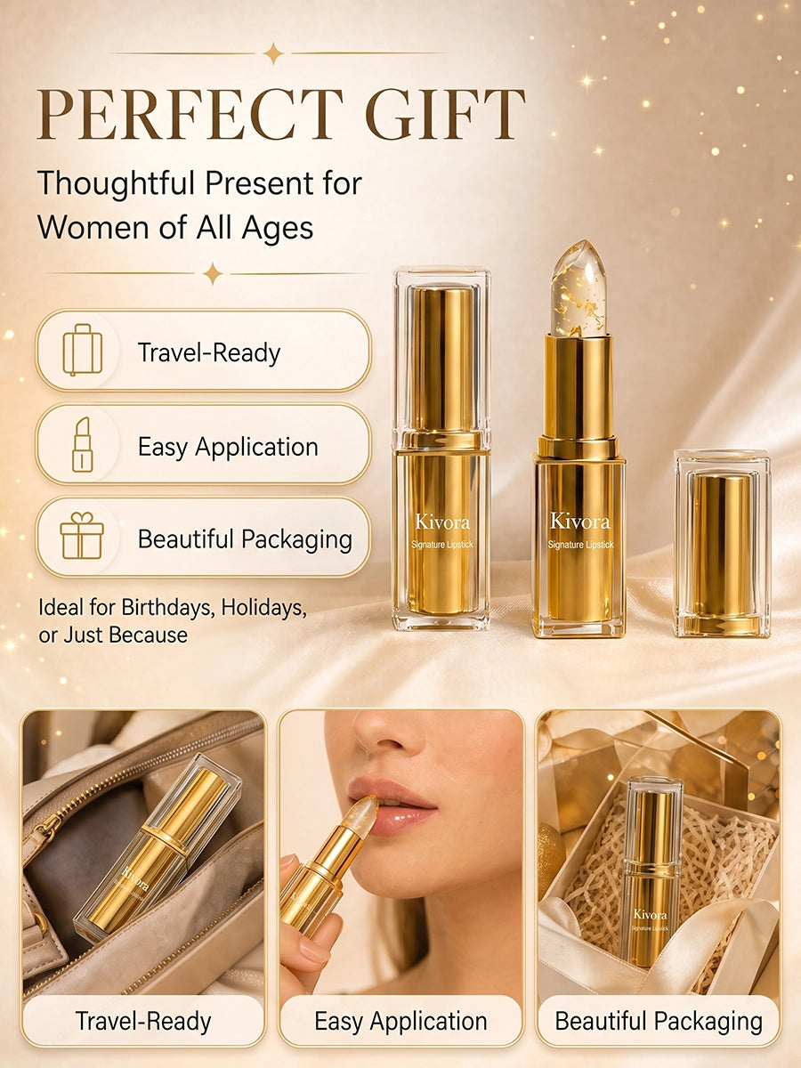 Clear Flower Lipstick with Color-Changing Tint
