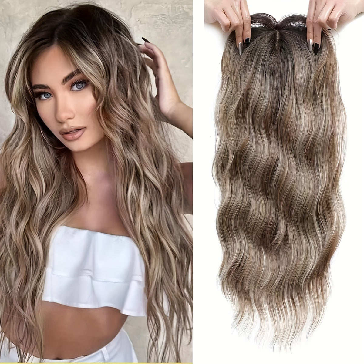 American Big Wavy Hair Topper