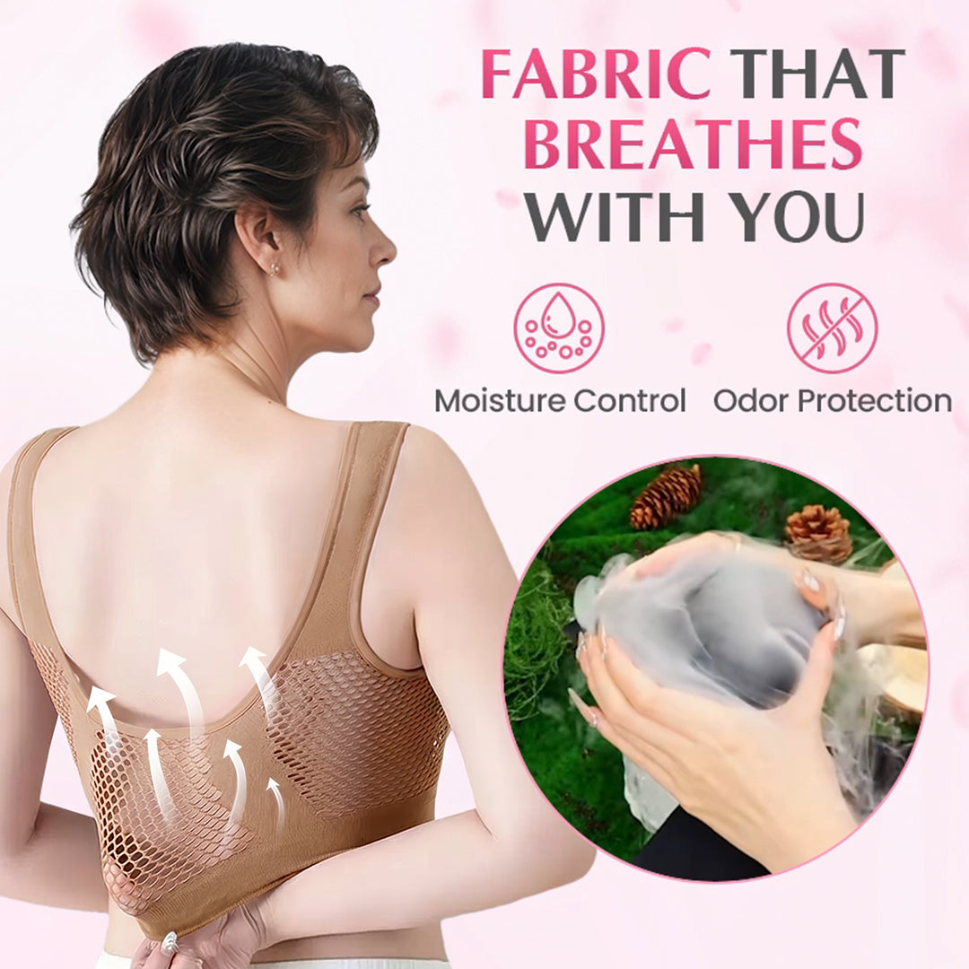 Lace Trim Breathable Bra 2 Pcs