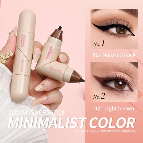 Rotating waterproof winged eyeliner stamp pen