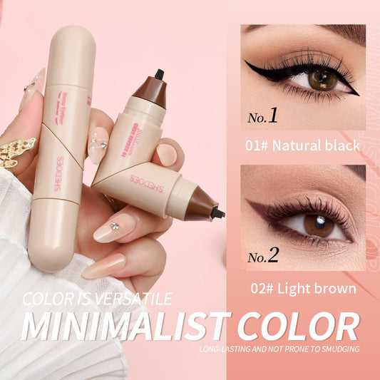 Rotating waterproof winged eyeliner stamp pen