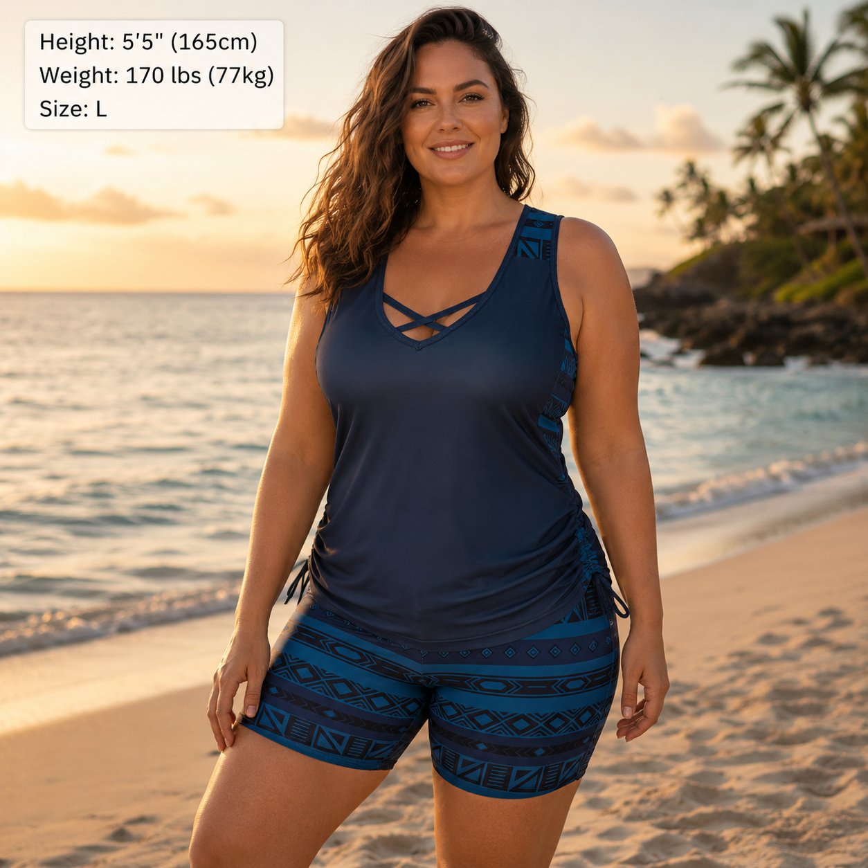 Flattering Boho Swimwear with Shorts💝