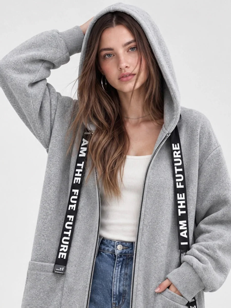 Women’s Fleece-Lined Hooded Zip Jacket