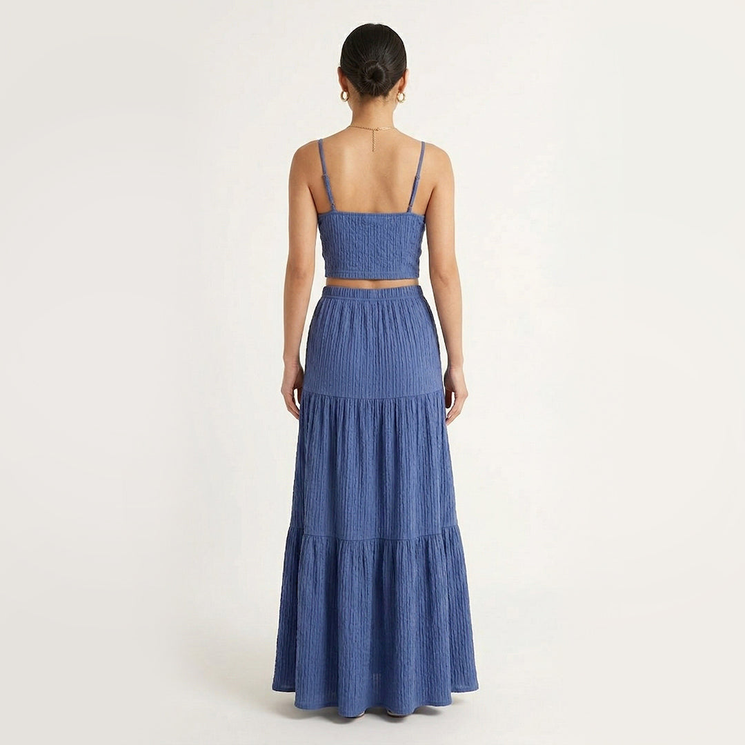 Crop Top Cami & Maxi Skirt Set