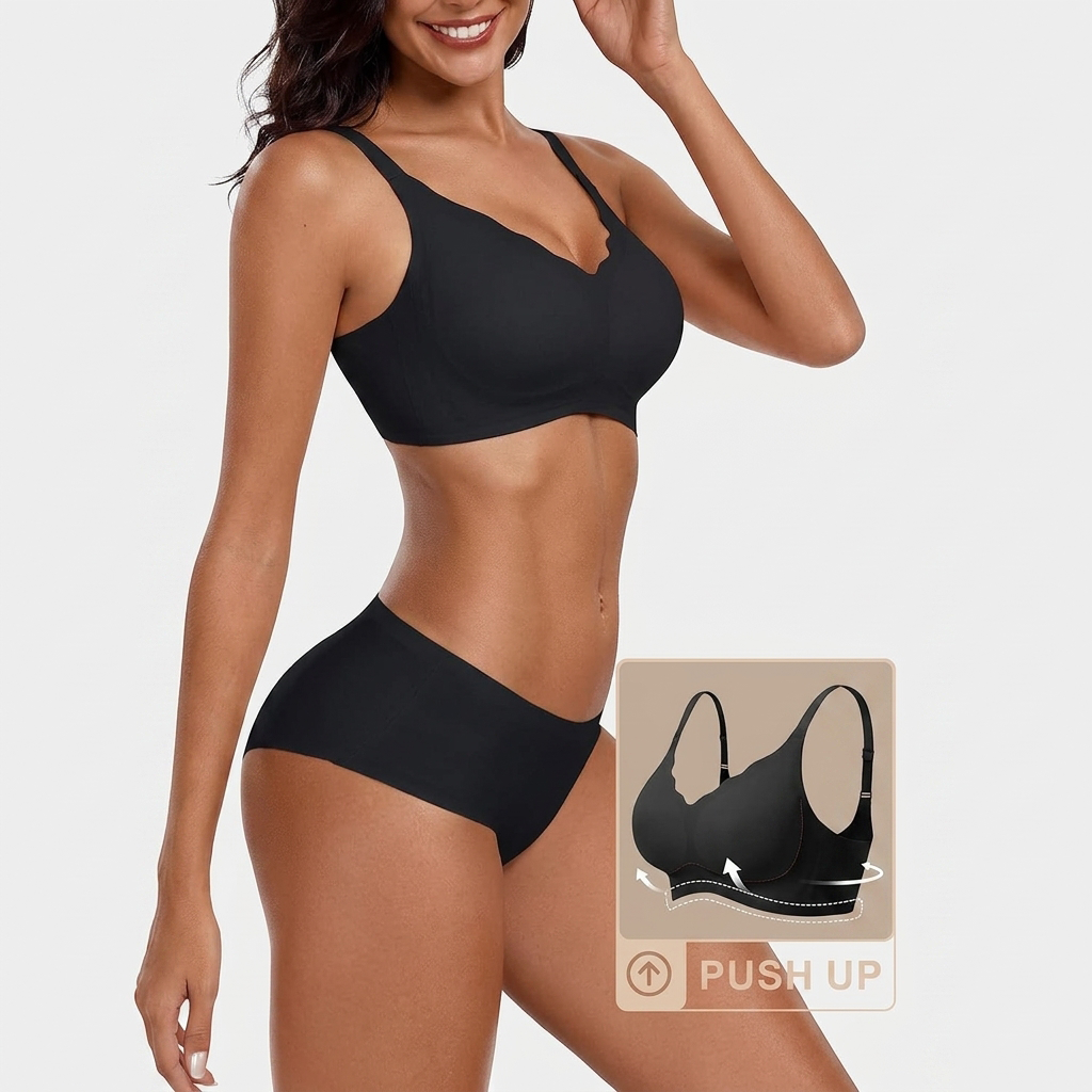Scalloped Seamless Wireless Bra