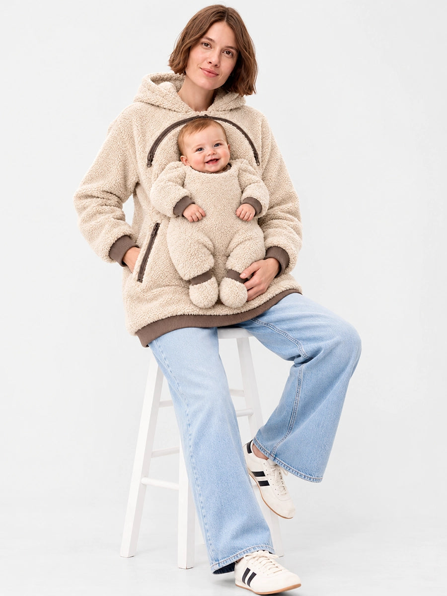 Sherpa Baby Carrier Hoodie Jacket