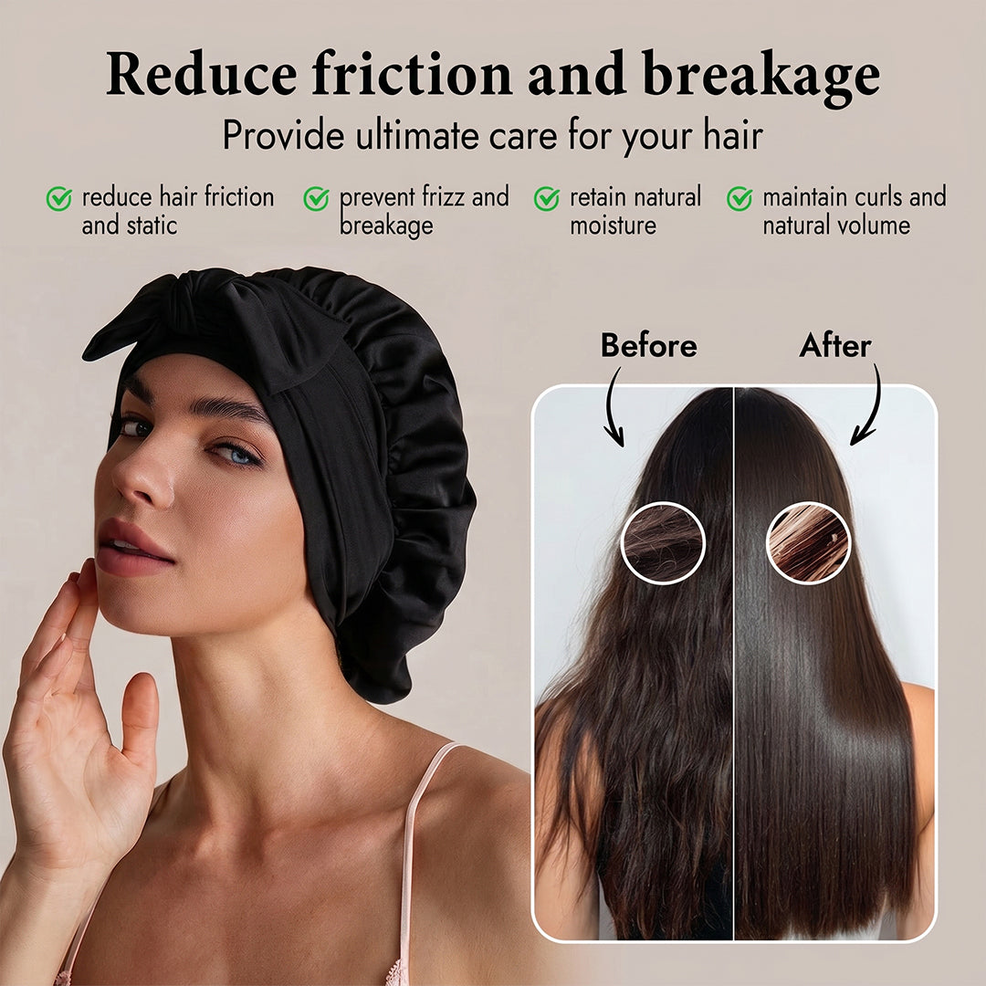 Pure Silk Bowknot Tie Bonnet