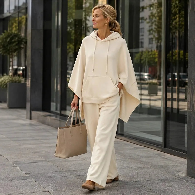 Women’s Asymmetric Hem Sweatshirt and Pants Set