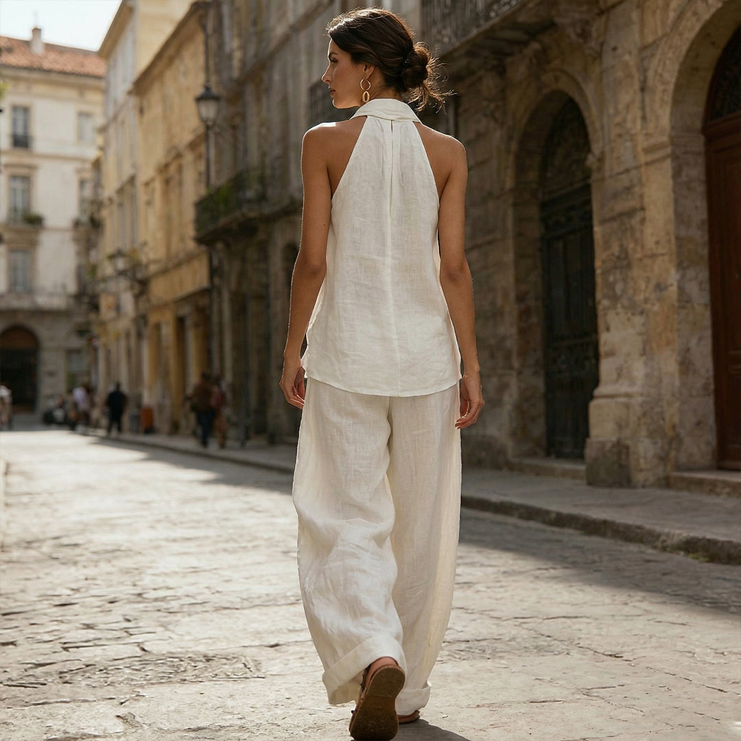 V-Neck Tank Top & Pants Set