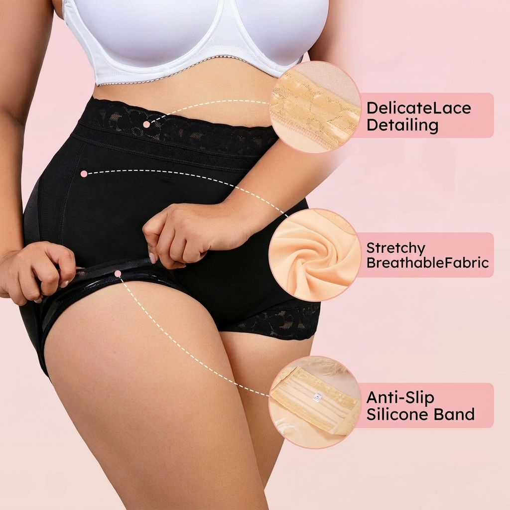 Women Classic Lace Butt Lifter Panty Smoothing Brief Buy 1 Get 1 Free