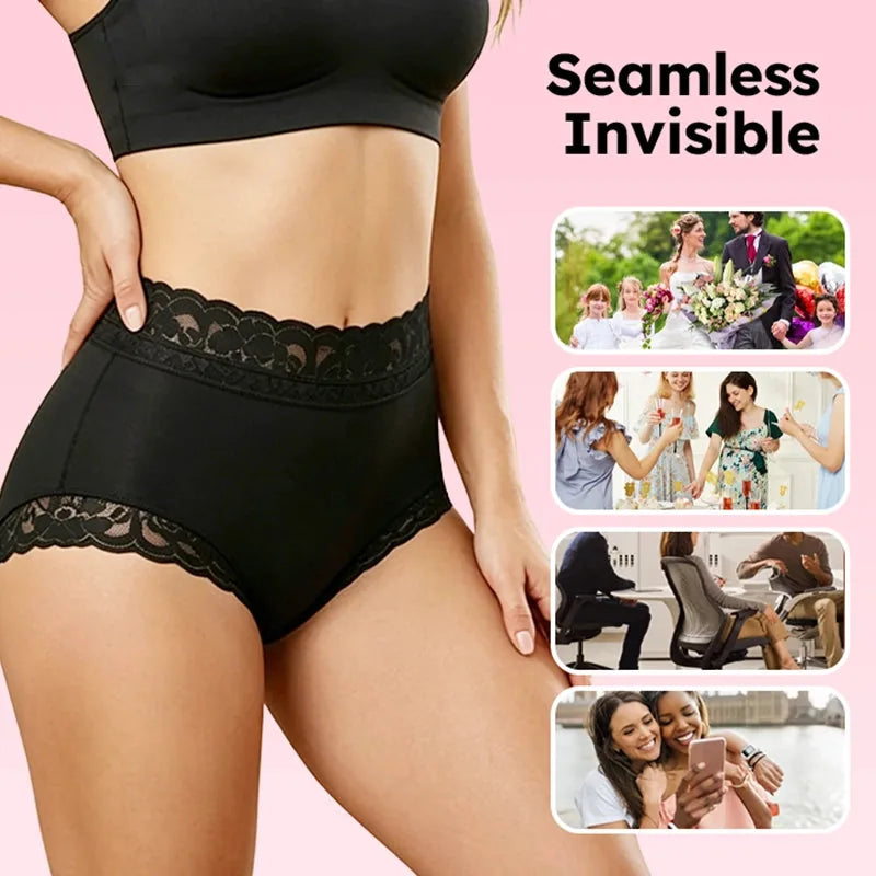 High-Waist Lace Butt-Lift Shapewear Shorts